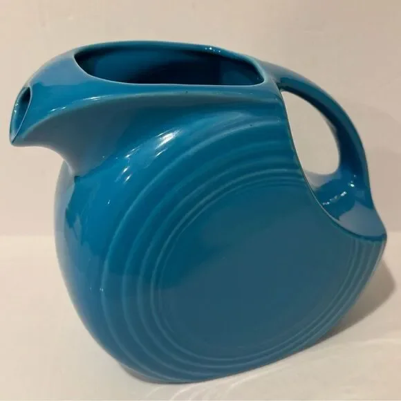 Vintage Fiesta Ware Turquoise Pitcher - Picture 4 of 7